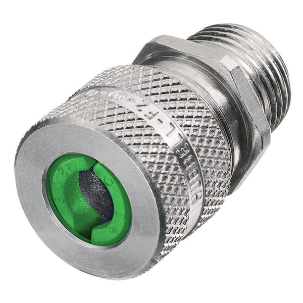 Hubbell Wiring Device-Kellems Kellems Wire Management, Cord Connectors, Straight Male, .06-.13", 3/4", Aluminum SHC1029 - main
